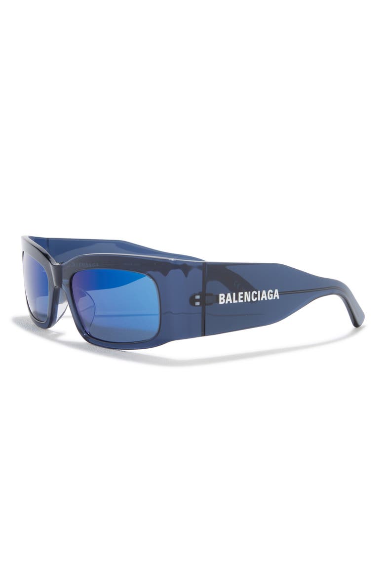 56mm Rectangular Sunglasses, Alternate, color, BLUE BLUE BLUE