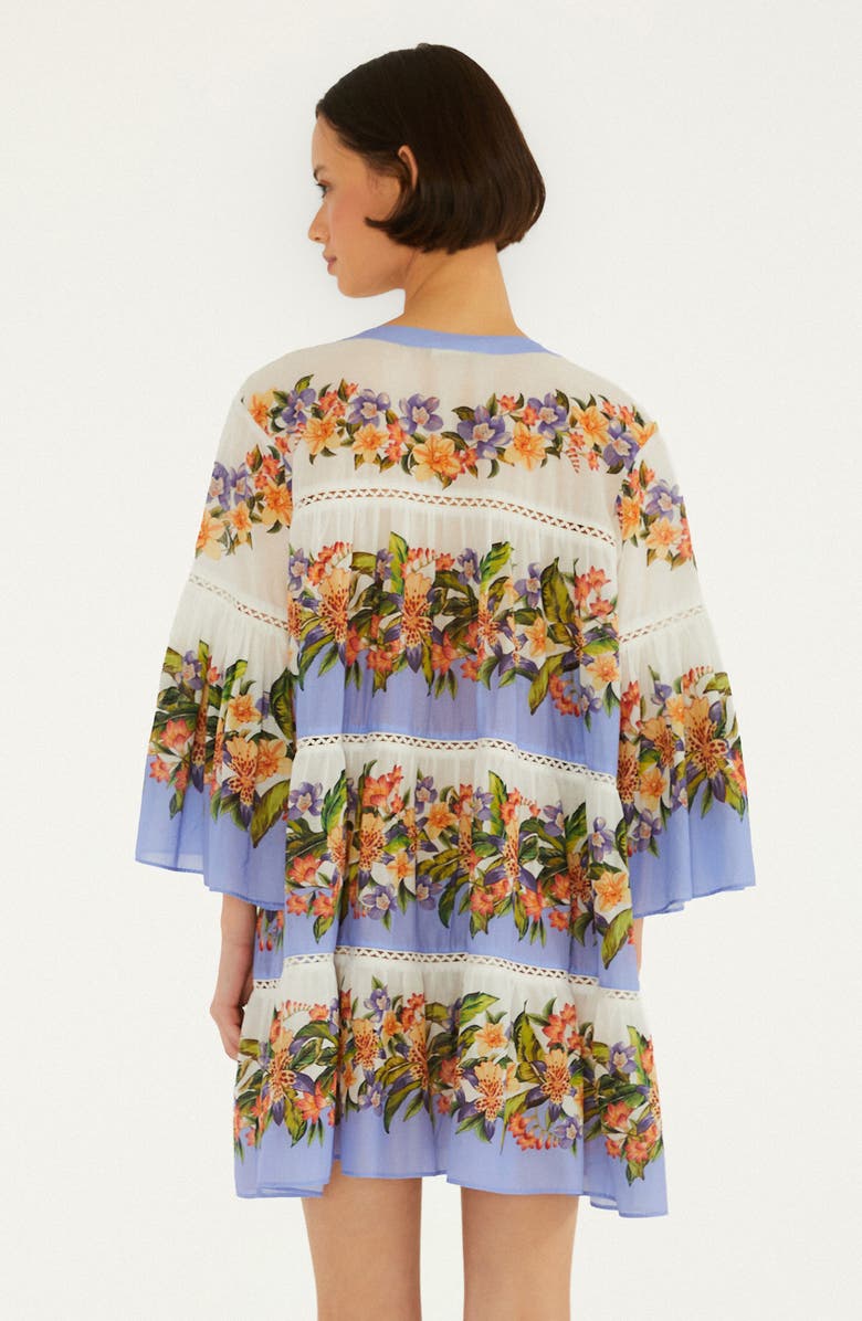 FARM Rio Stripes Cotton High-Low Cover-Up Dress, Alternate, color,