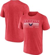 FANATICS Men's Fanatics Branded Heathered Red Washington Capitals Prodigy Performance T-Shirt