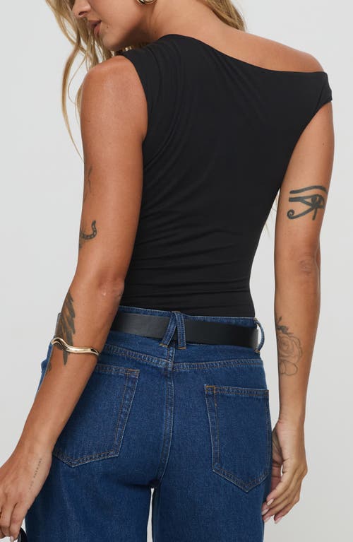 Princess Polly Caruso Denim Wrap Skort In Black