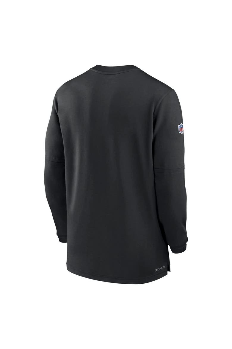 Men's Nike  Black Arizona Cardinals 2023 Sideline Performance Long Sleeve Tri-Blend Quarter-Zip Top, Alternate, color, Black