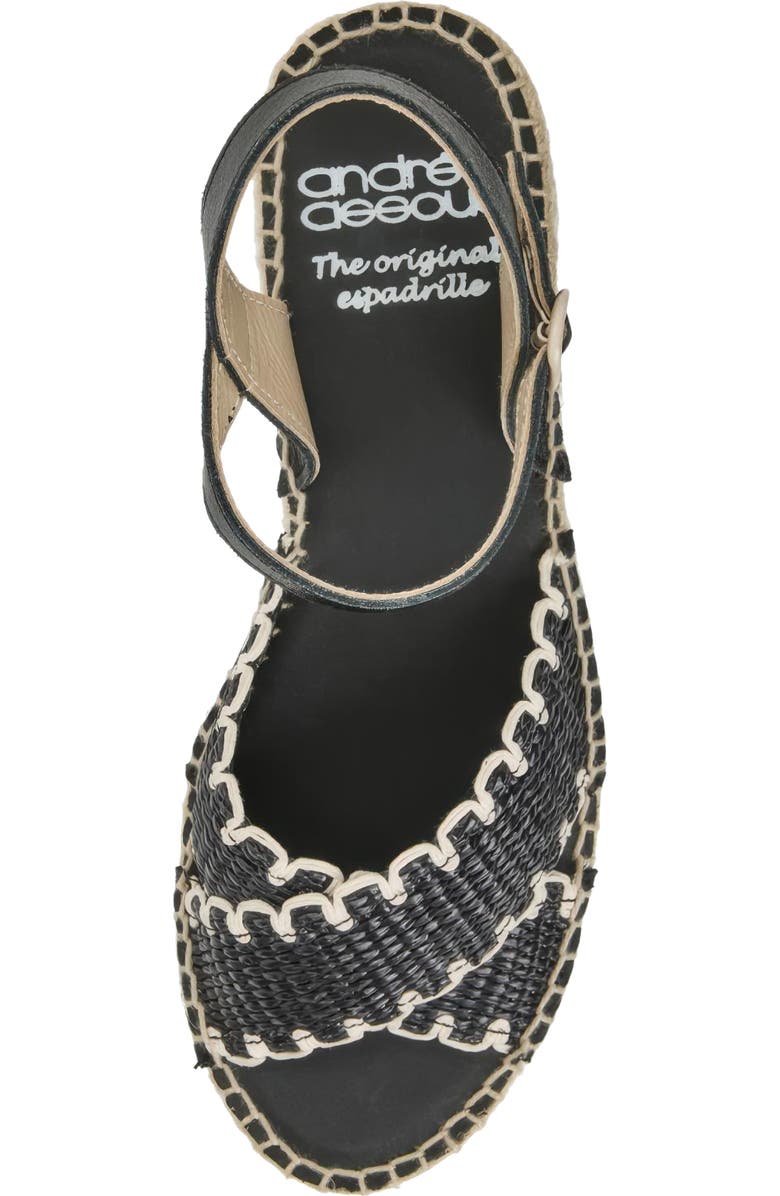 André Assous Calista Espadrille Ankle Strap Platform Sandal, Alternate, color, Black