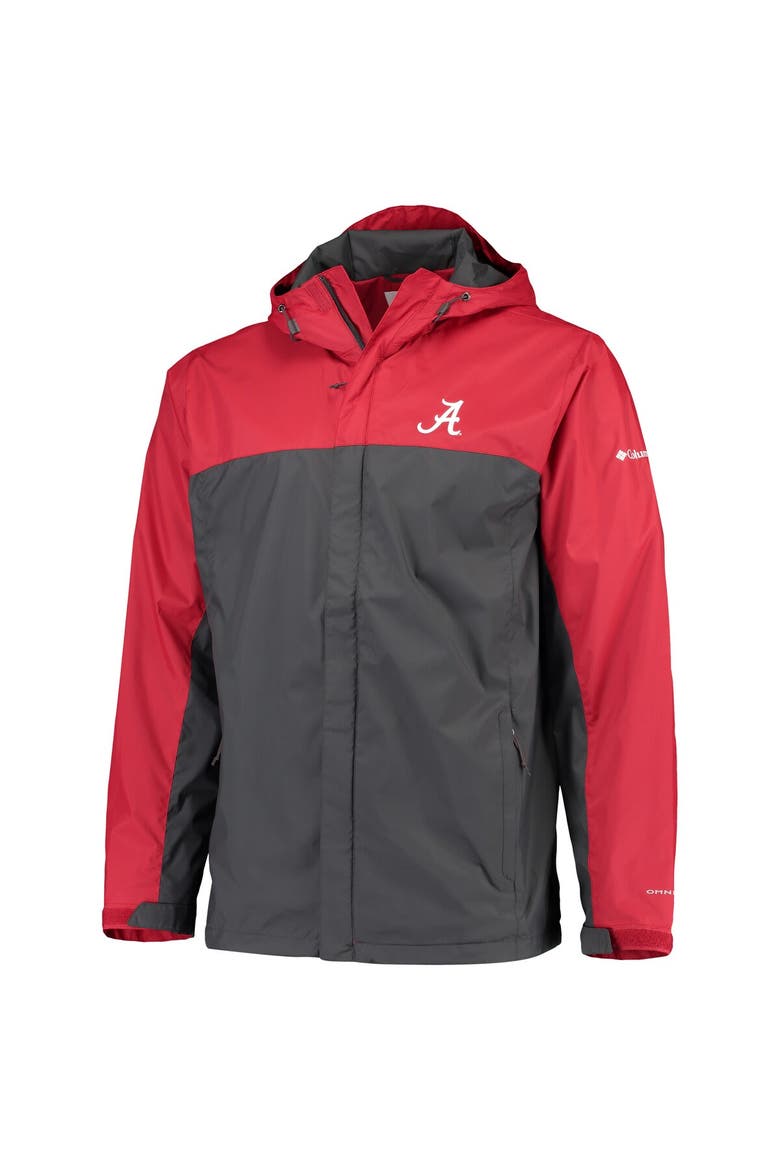 Men's Columbia Crimson/Gray Alabama Crimson Tide Glennaker Storm Full-Zip Jacket, Alternate, color, Crimson
