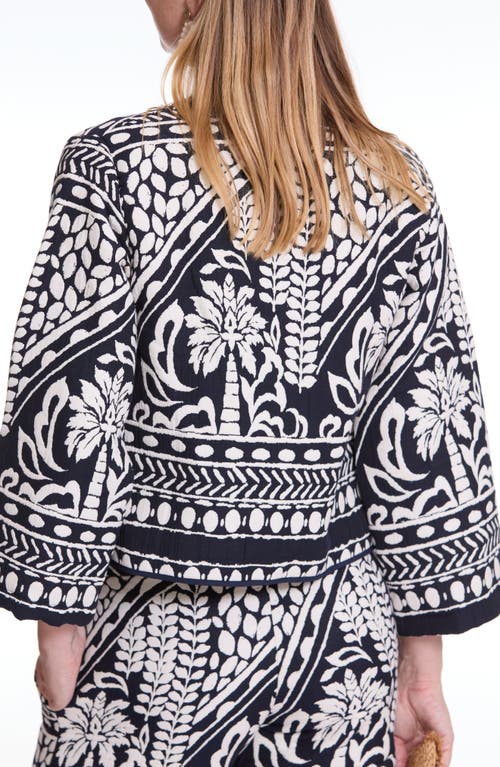 Cache Coeur Java Jacquard Maternity Jacket In Black/white Multi