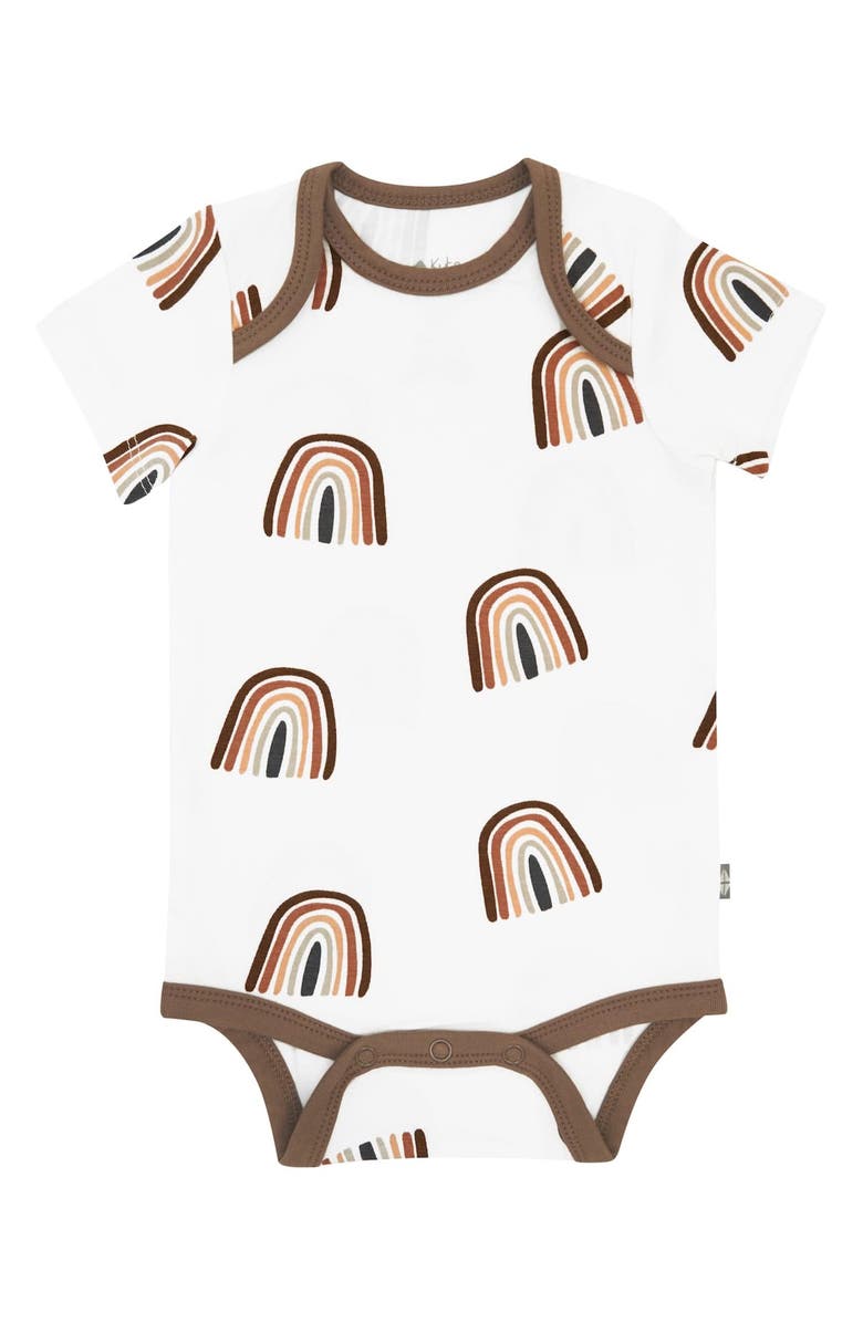 Kyte BABY Coffee Rainbow Bodysuit, Main, color,
