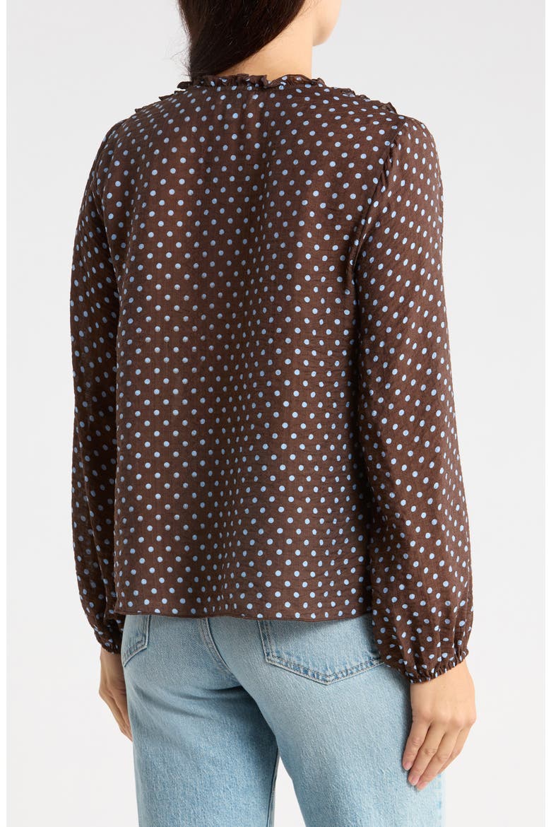 Ruffled Polka Dot Top, Alternate, color, DUTCH CANAL