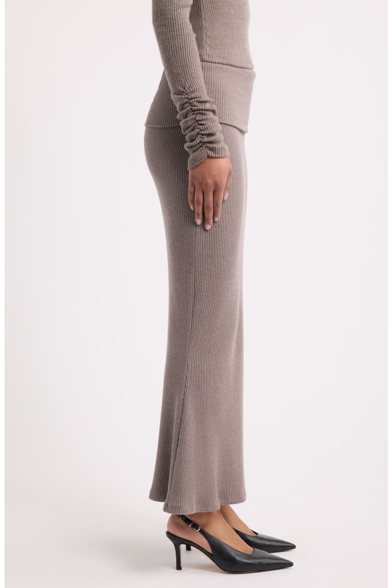 Caricia Ribbed Skirt, Alternate, color, TAUPE