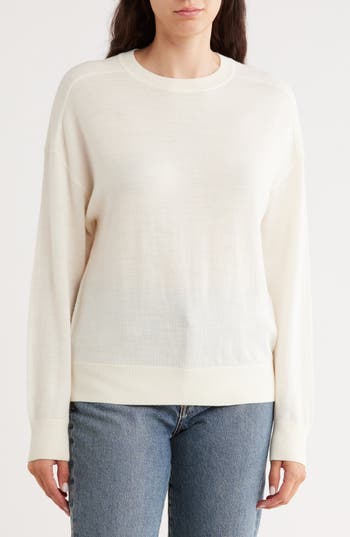 Madewell Hayes Crewneck Merino Wool Sweater In Neutral