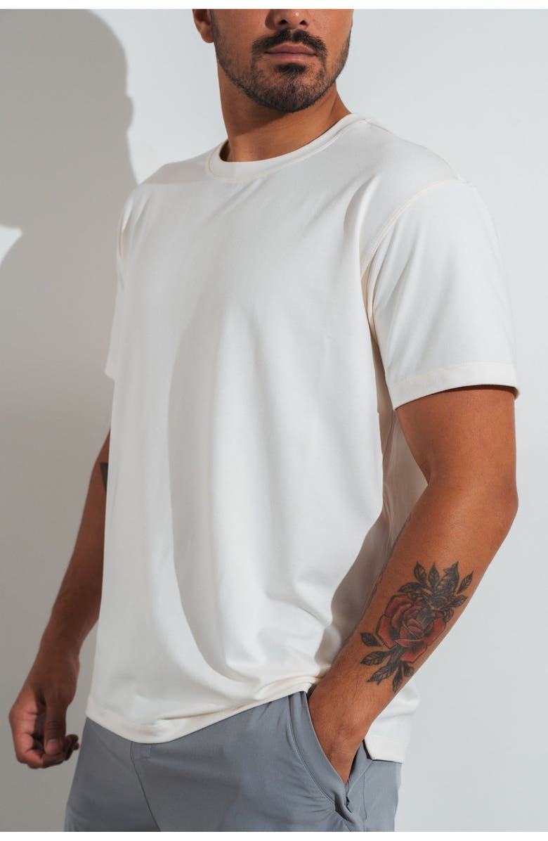 Vitality Motive Crew Tee, Alternate, color, Oat