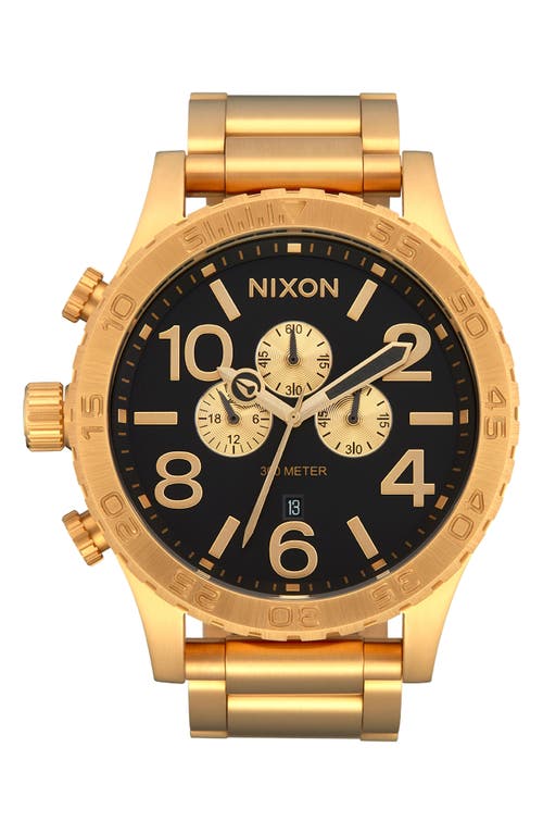 Nixon 51-30 Chronograph Bracelet Watch, 51mm In Gold
