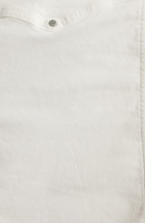 Liverpool Los Angeles Faux Shearling Collar Corduroy Trucker Jacket In White