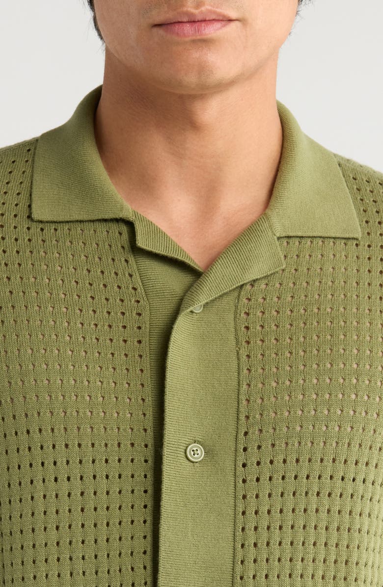Vans Feldman Short Sleeve Cardigan, Alternate, color, Loden Green