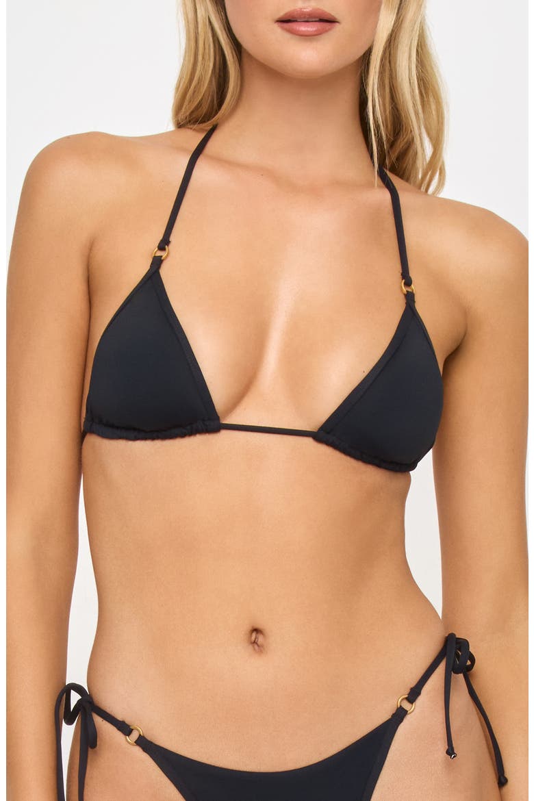 Banning Triangle Bikini Top, Main, color, BLACK