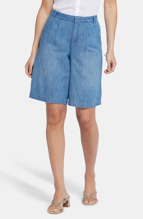 NYDJ Relaxed Denim Bermuda Shorts (Corfu) (Petite)