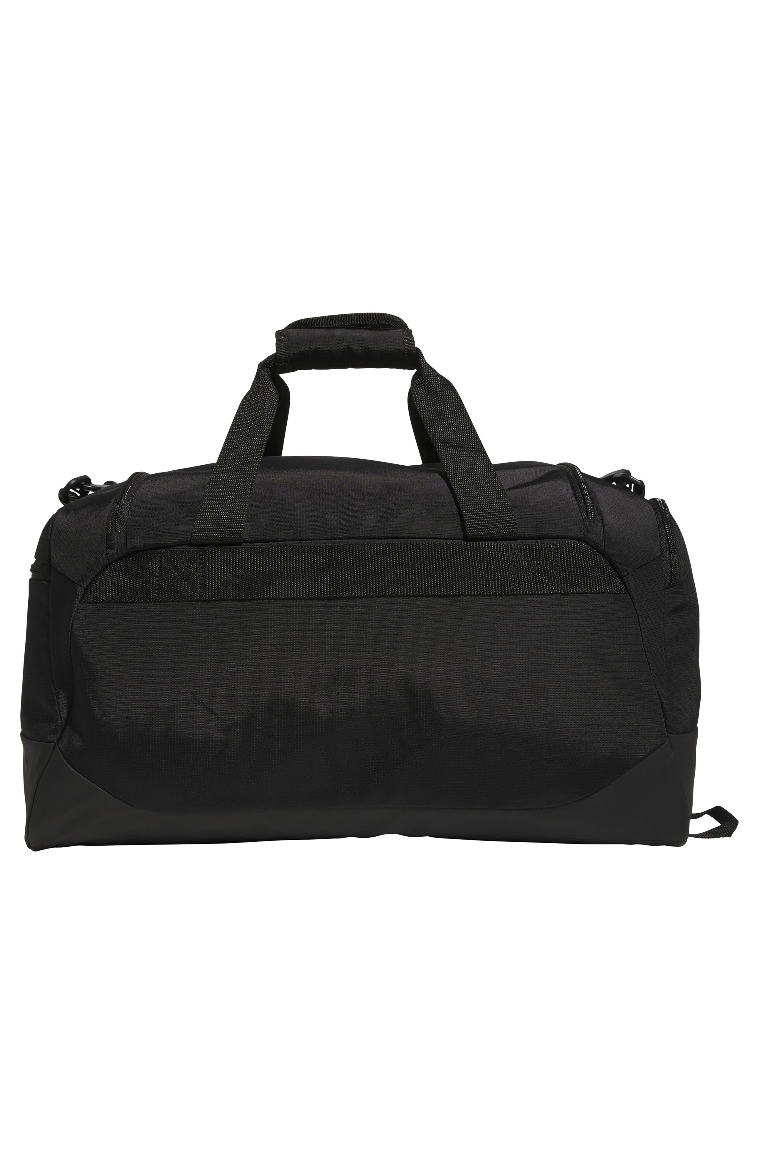adidas Small Defender 5 Ripstop Duffle Bag, Alternate, color, Black/Silver Metallic
