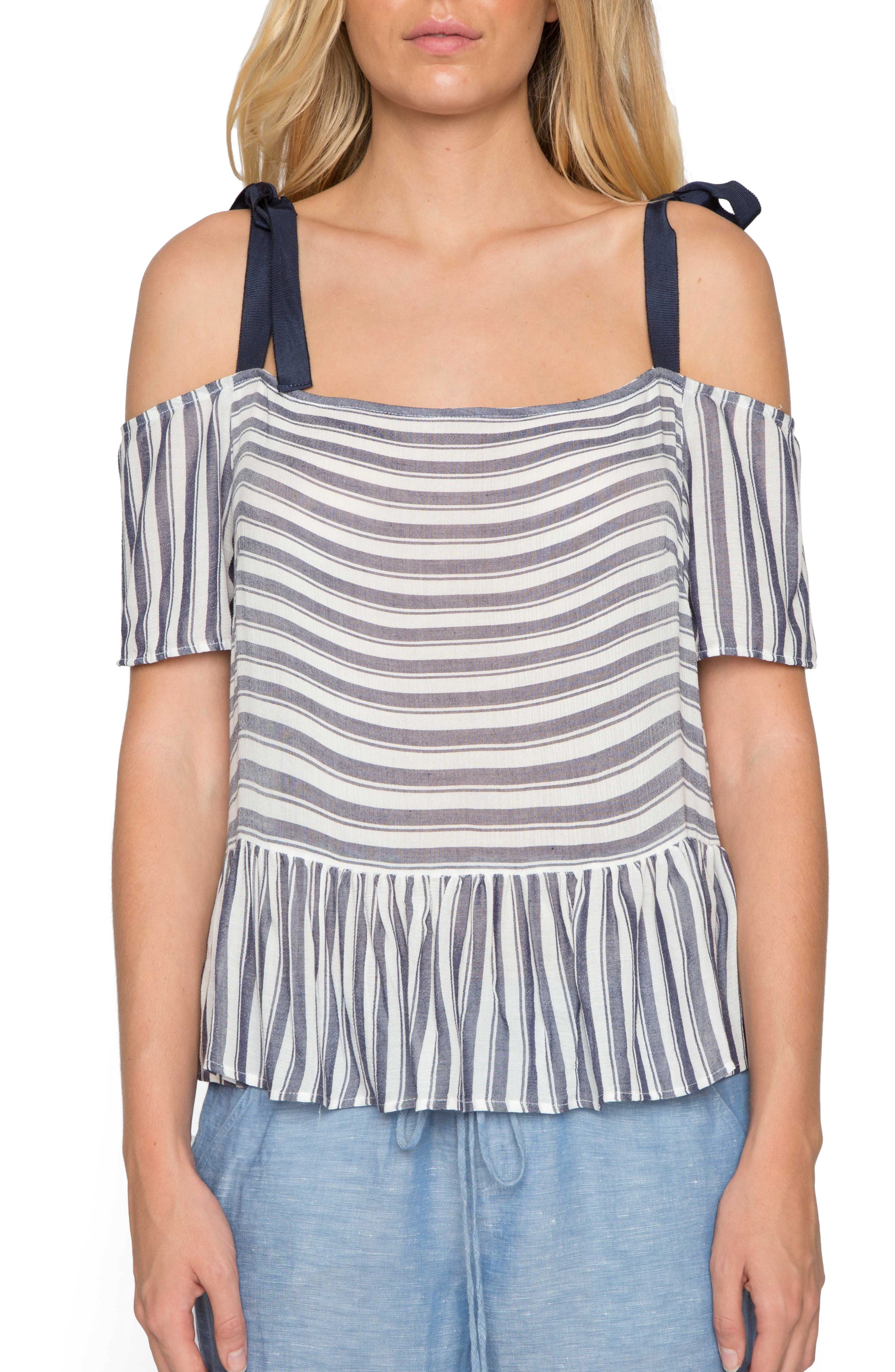 Willow & Clay Stripe Peplum Top