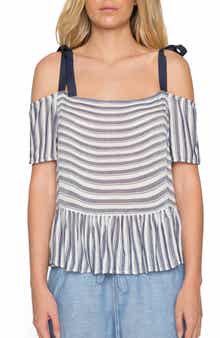 Willow & Clay Stripe Peplum Top