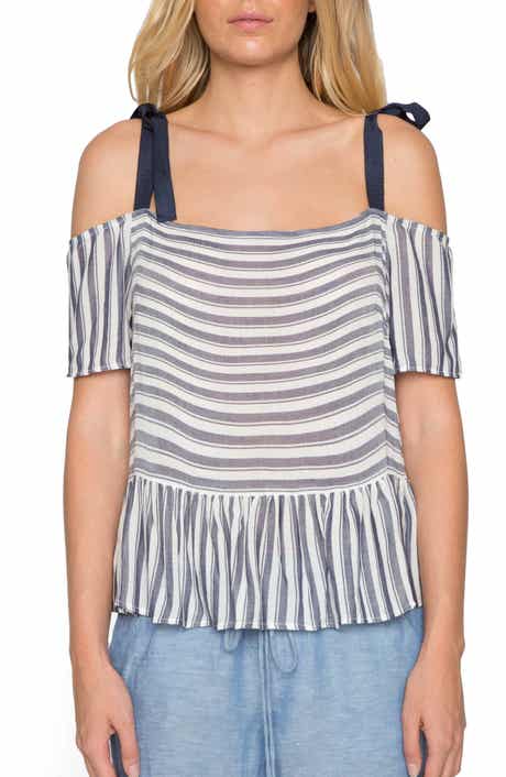 Willow & Clay Stripe Peplum Top