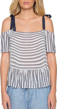 Willow & Clay Stripe Peplum Top