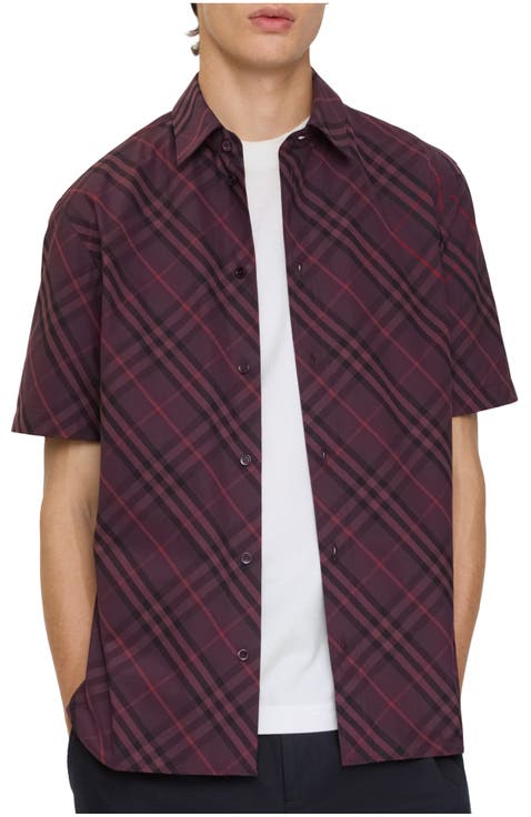 Relaxed Fit Check Cotton Shirt