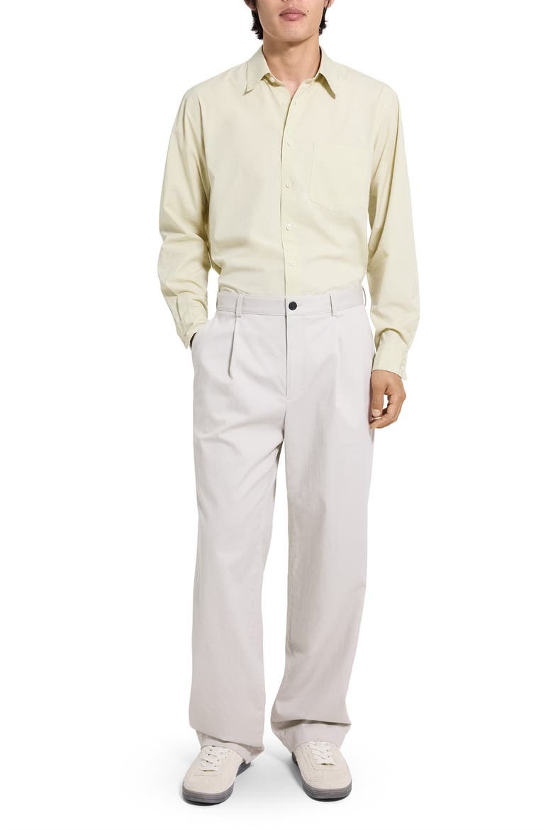Relaxed Pleat in Moonsoft Cotton Blend Pants, Alternate, color, SILVER CLOUD - UQA