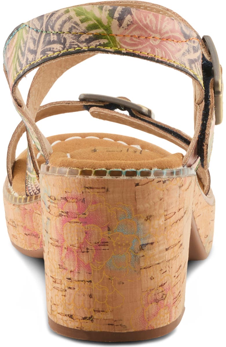 L'Artiste by Spring Step Jess Platform Sandal, Alternate, color, Navy Multi