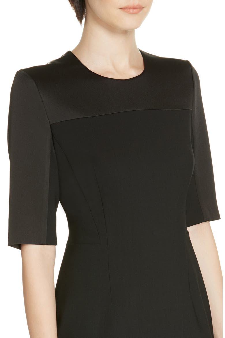 Danufa Stretch Wool Sheath Dress, Alternate, color, BLACK