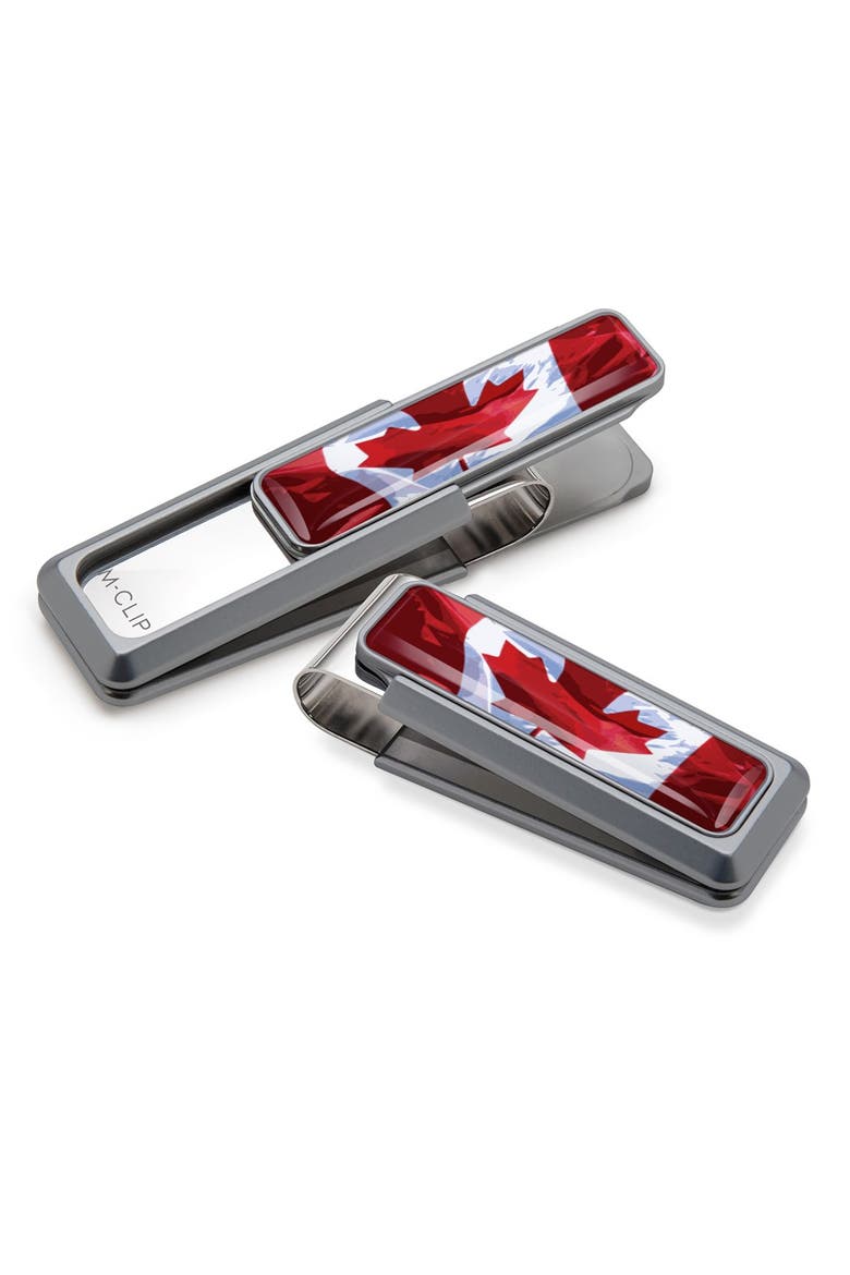 Canadian Flag Money Clip, Main, color, NATURAL