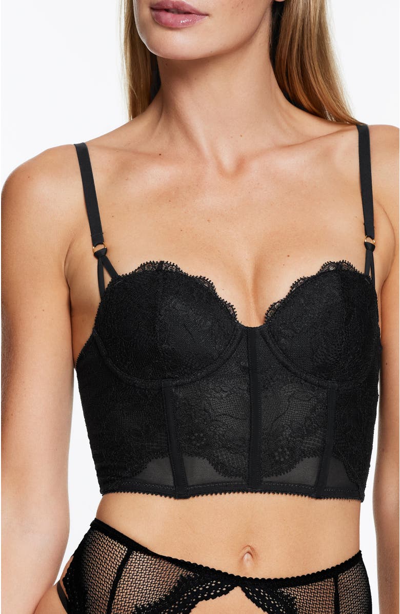 Pepper Lace Corset Top, Alternate, color, Black