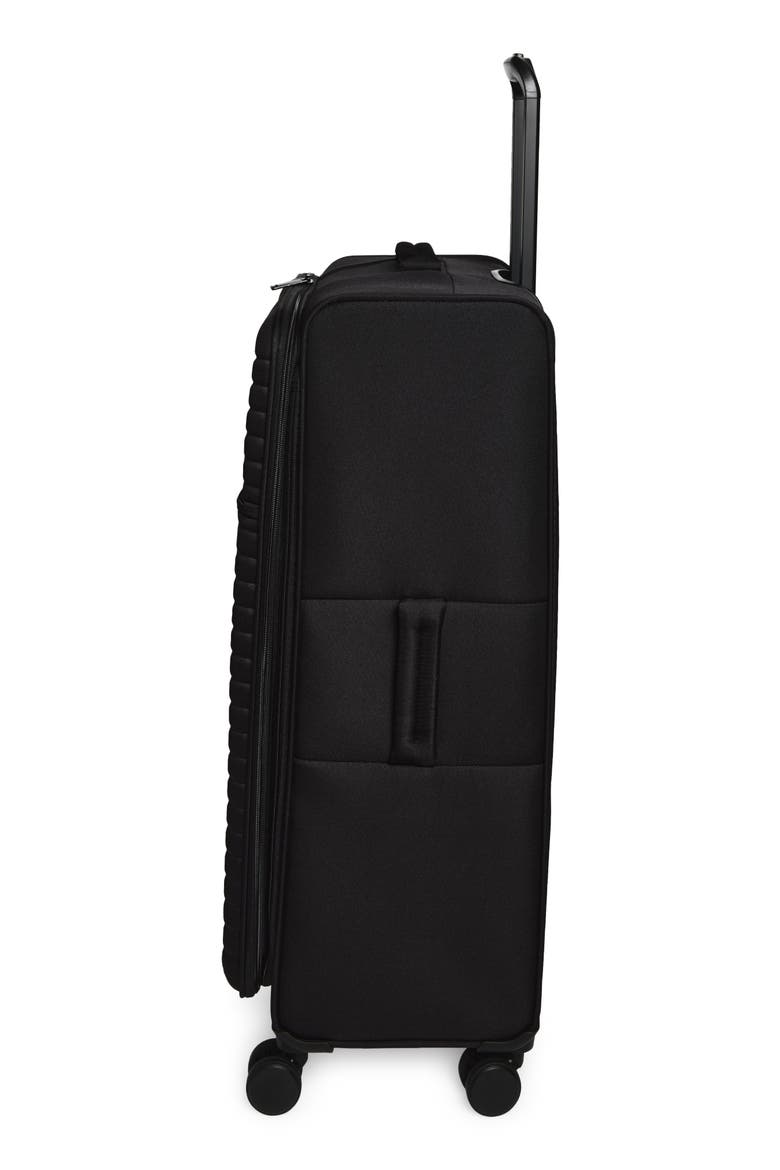 Lineation Softside Checked Spinner Suitcase, Alternate, color, BLACK