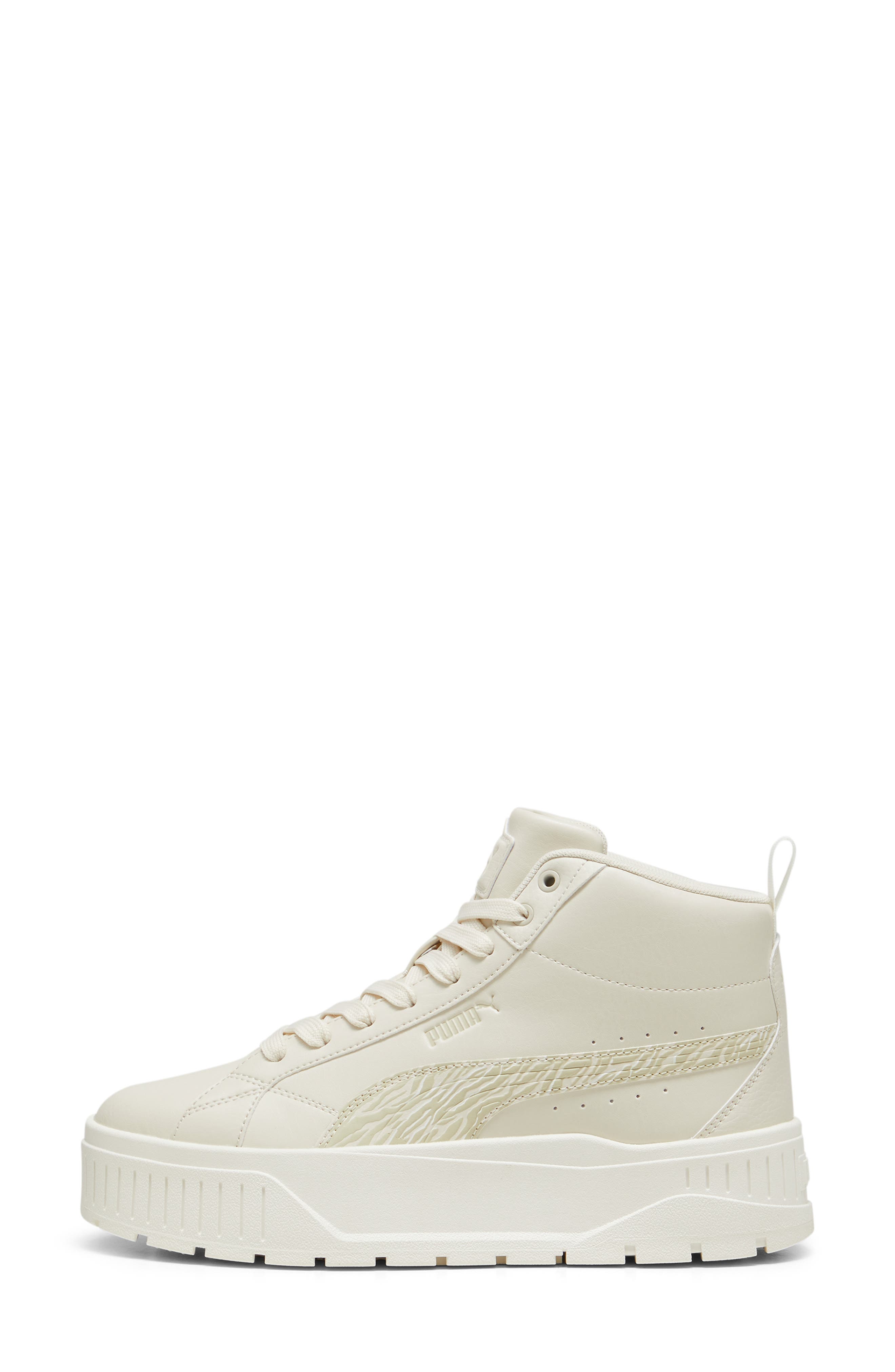 PUMA Karmen II Mid Animal Fever Platform Sneaker, Alternate, color, Alpine Snow/ Desert Dust