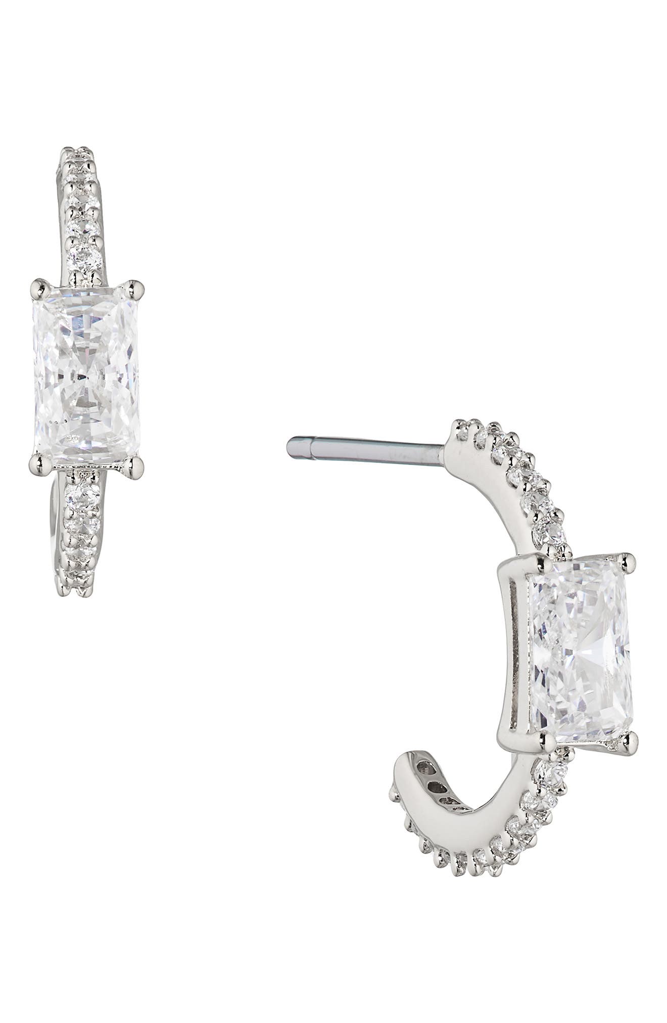 Tennis, Anyone Cubic Zirconia Small Hoop Earrings