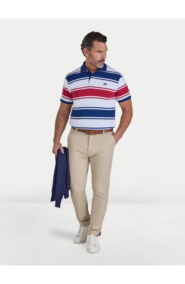 Raging Bull Wide Stripe Jersey Polo Shirt, Alternate, color, Navy