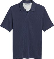 Johnston & Murphy Vintage Slub Modal Blend Johnny Collar Polo