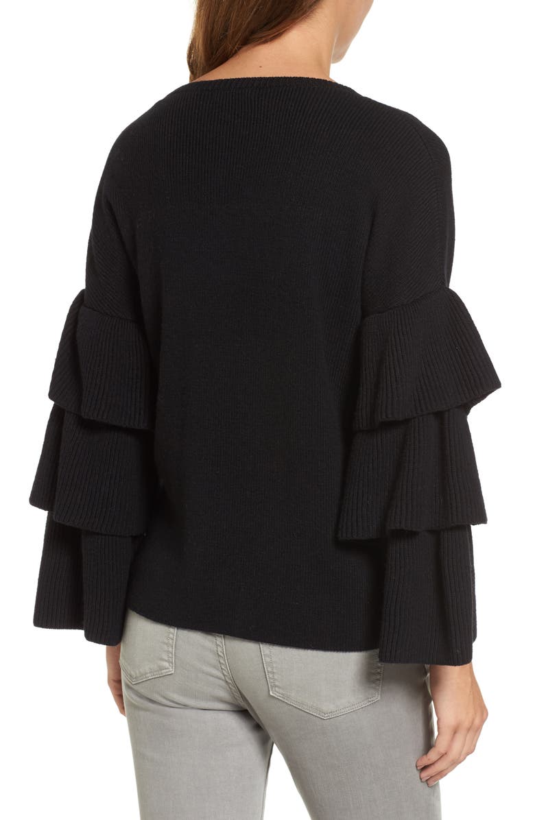 Halogen<sup>®</sup> RUFFLE SLEEVE SWEATER, Alternate, color,