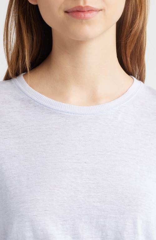 Shop Frame Organic Linen Baby Tee In Light Chambray