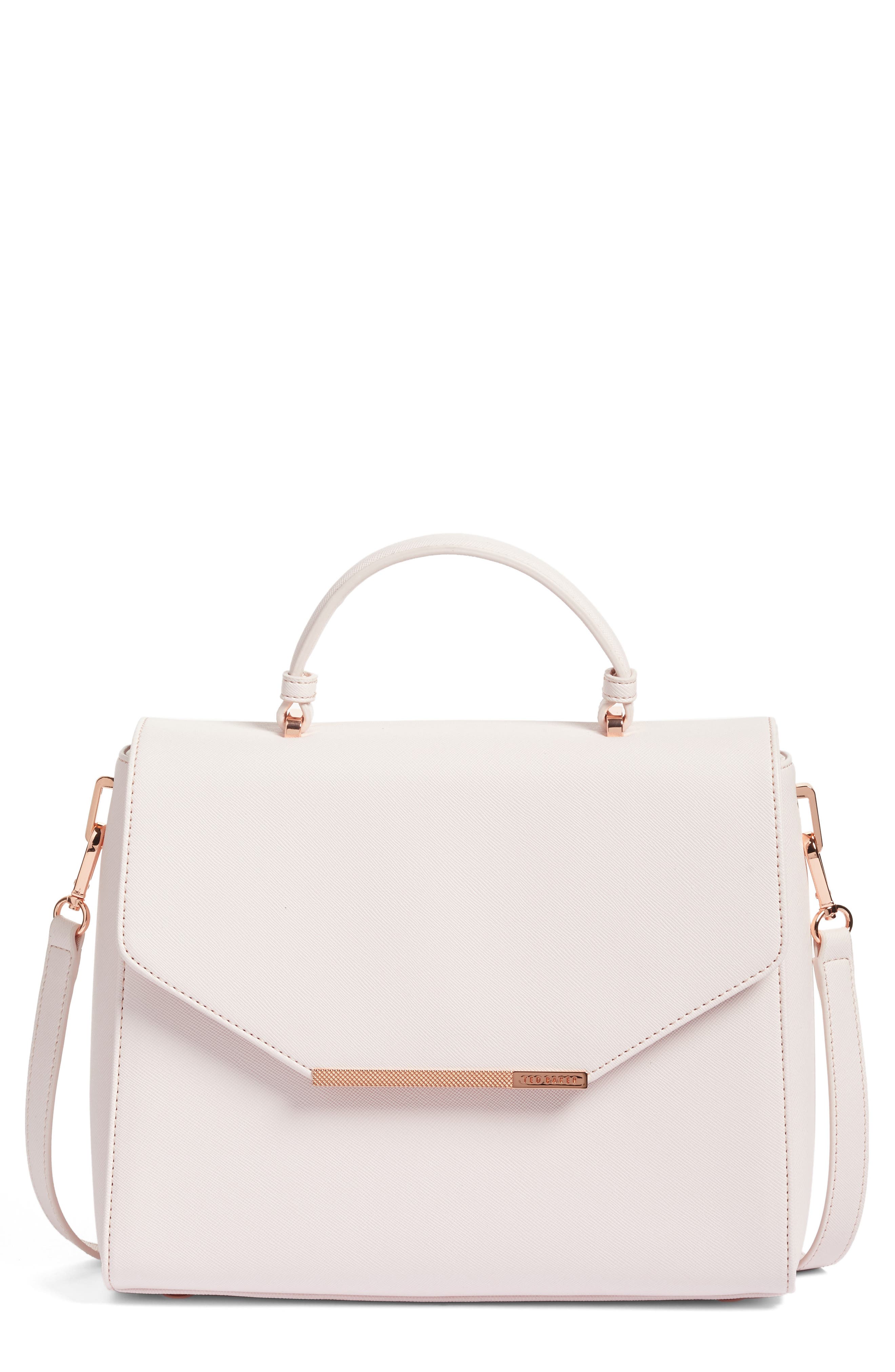 Ted Baker London Large Dajana Faux Leather Top Handle Satchel, Main, color, 