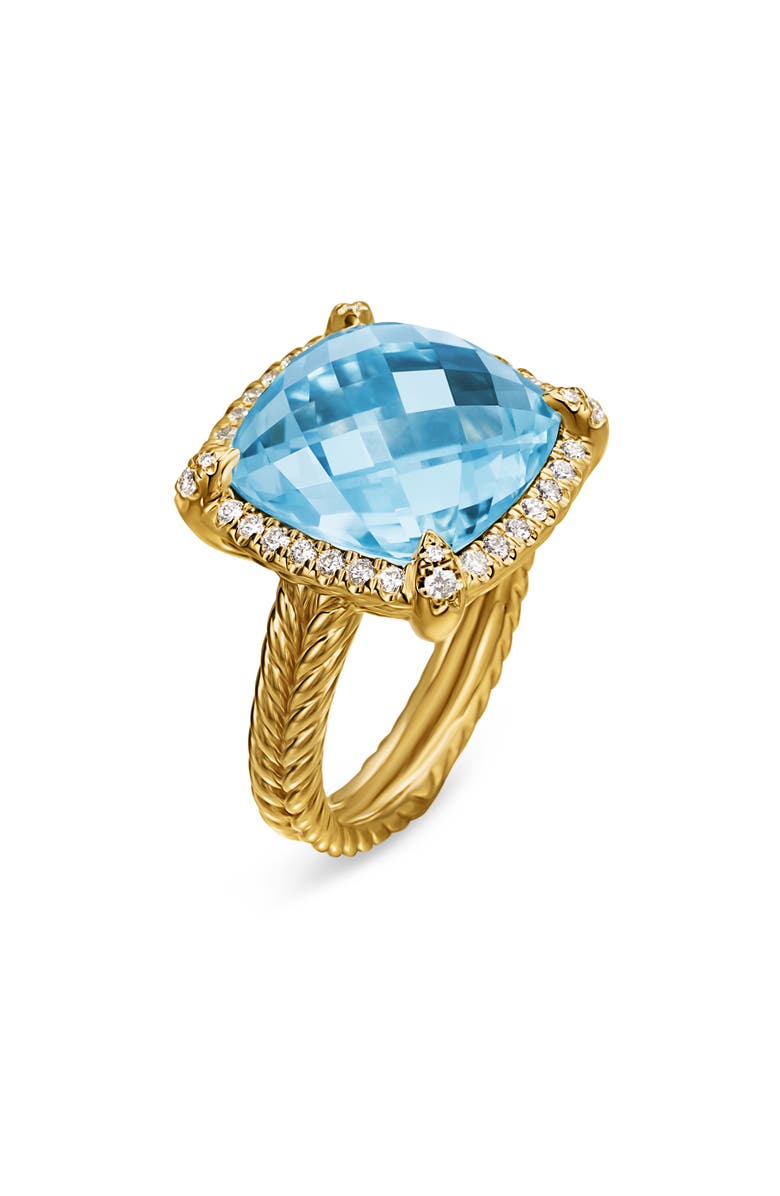 David Yurman Chatelaine<sup>®</sup> Pavé Bezel Ring, Alternate, color, 18K Yellow Gold