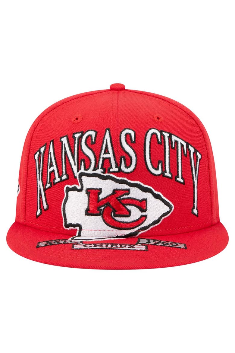 Men's New Era Red Kansas City Chiefs  Oversized 59FIFTY Fitted Hat, Alternate, color, Red