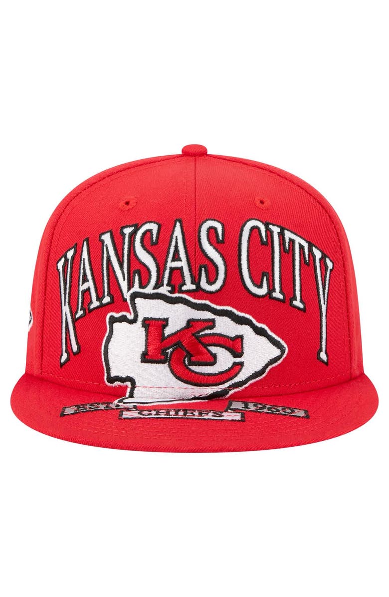 New Era Men's New Era Red Kansas City Chiefs Oversized 59FIFTY Fitted Hat, Alternate, color, Red