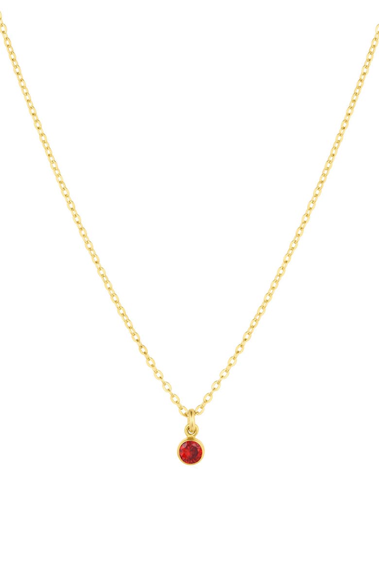 Birthstone Charm Pendant Necklace, Main, color, GOLD / JULY