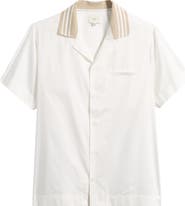 CHÉ Senna Ribbed Collar Cotton Camp Shirt