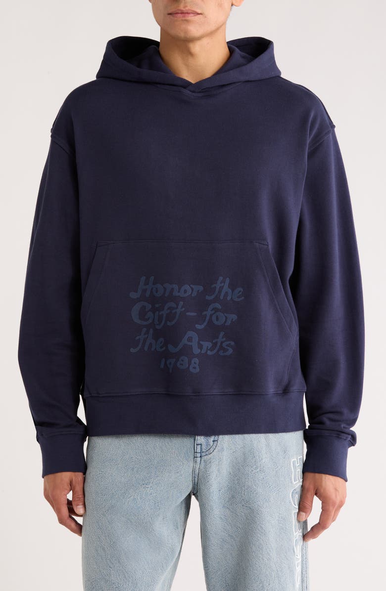 HONOR THE GIFT Reverse Hoodie, Main, color, Navy