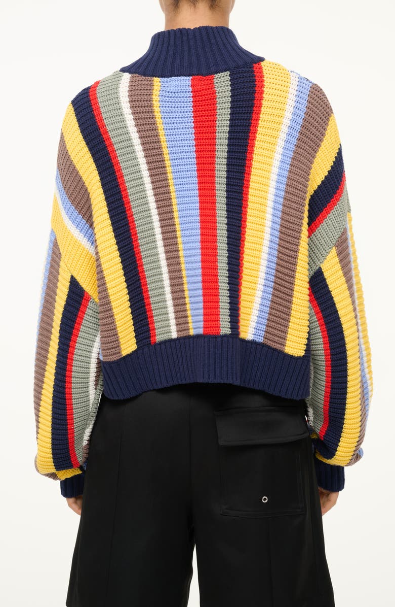 STAUD Hampton Stripe Half-Zip Sweater, Alternate, color, Market Stripe
