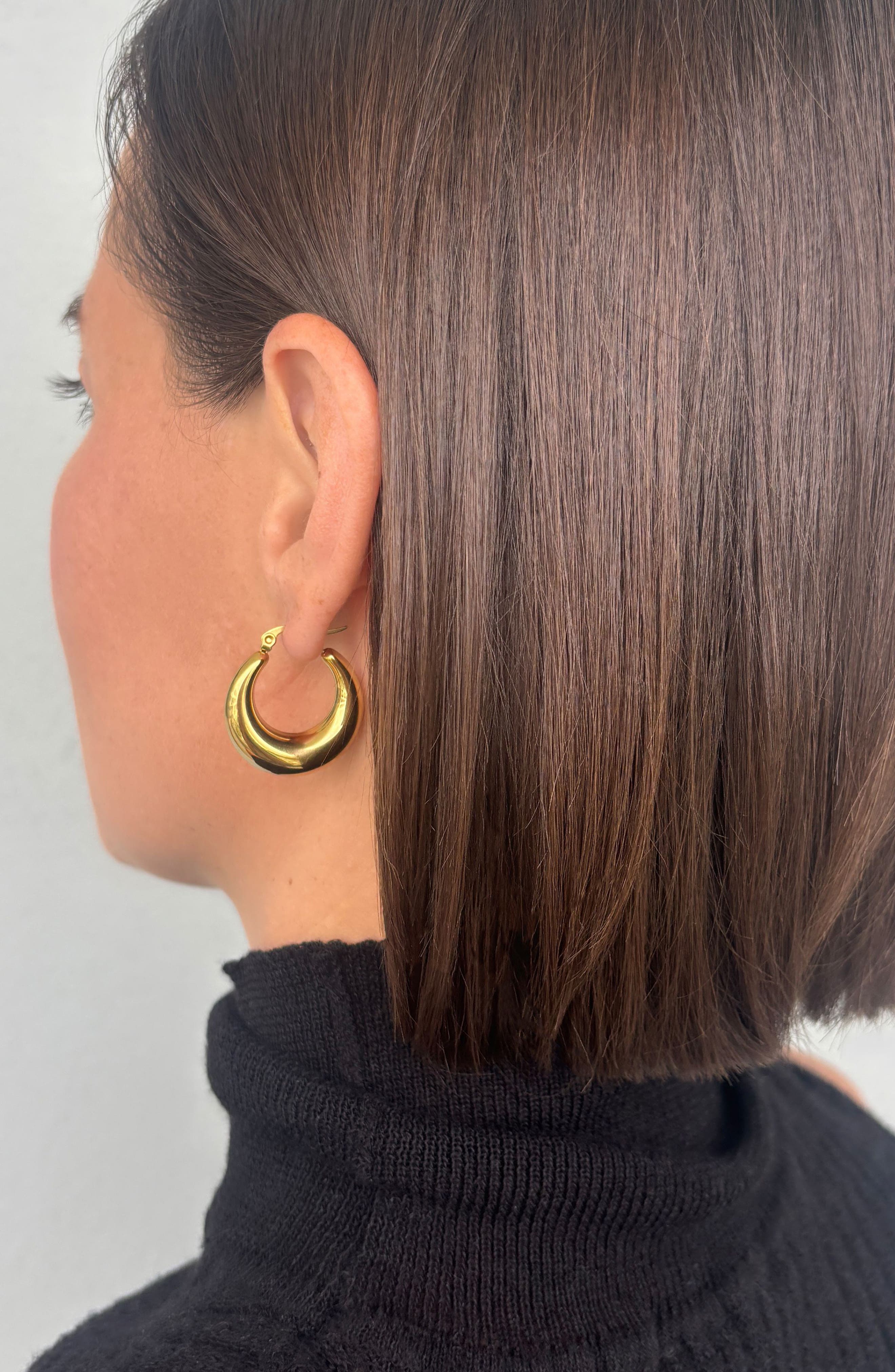 Adornia 18k Gold Plated Graduated Hoop Earrings (Women) | Nordstromrack
