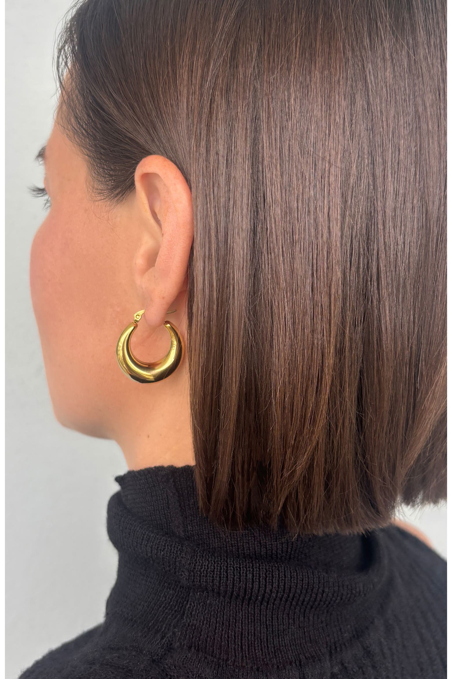 Graduated Hoops Adornia 18k Gold Plated Graduated Hoop Earrings (Women) | Nordstromrack
