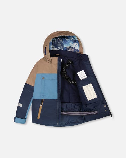 Deux Par Deux Boy Two-piece Teknik Snowsuit In Multi