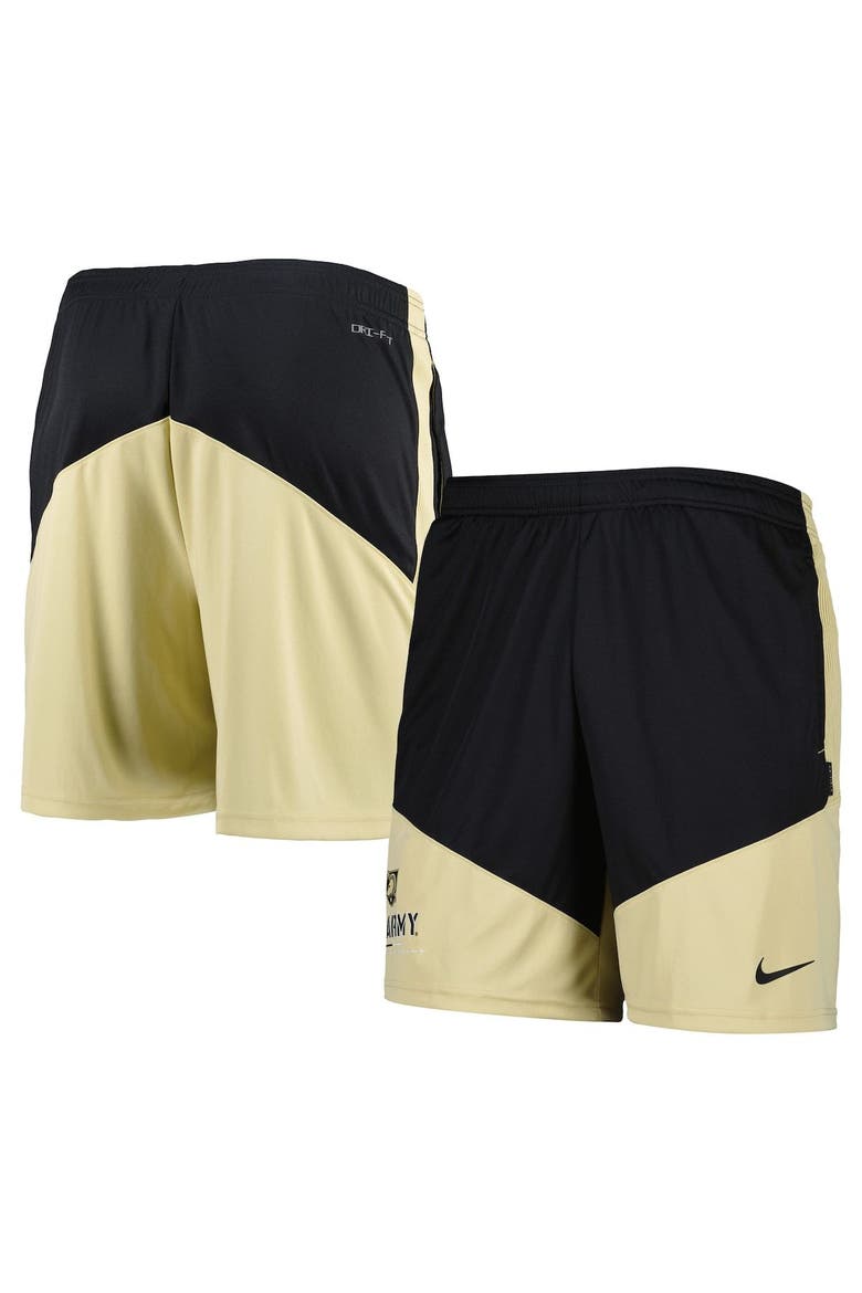 Men's Nike Black/Gold Army Black Knights Performance Player Shorts, Main, color, Black