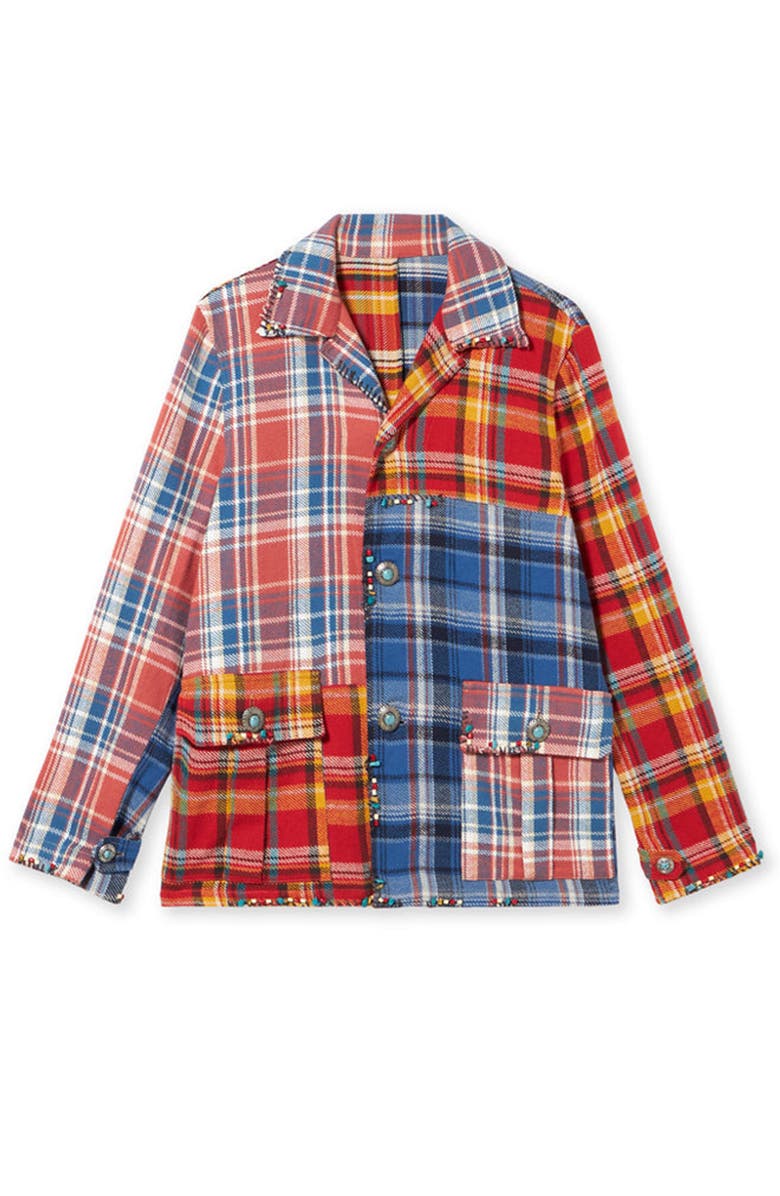 Fortela Patchwork Plaid Oversize Shirt, Main, color, Multicolor