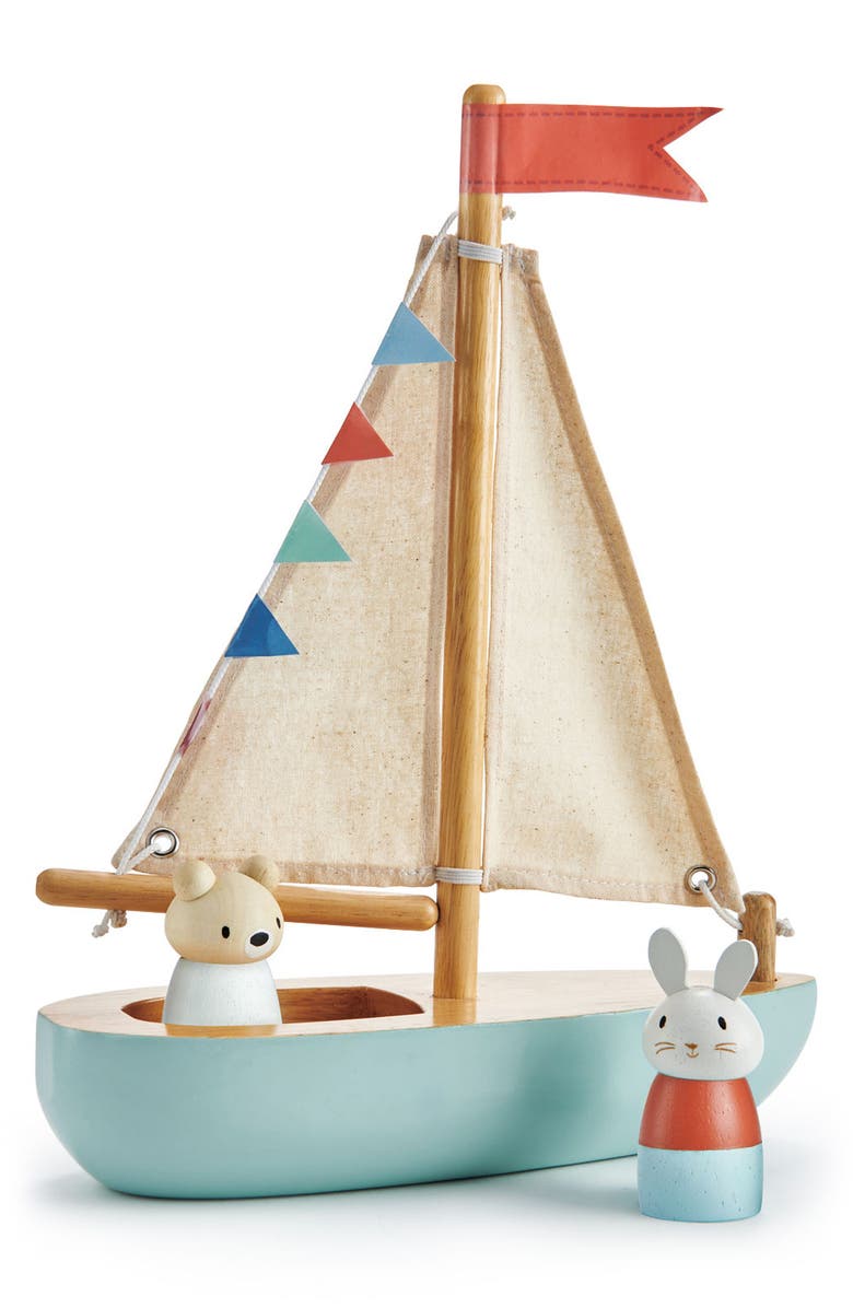 Tender Leaf Toys Sailaway Boat, Alternate, color, Multi